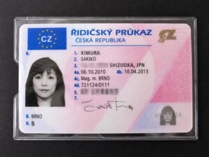 Czech driving licence – category B, issued by the Ministry of Transport